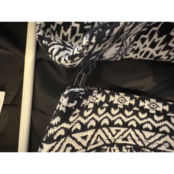 Christopher & Banks Womens Open Front Black‎ & White Patterned Cardigan Jacket S - Picture 10 of 11